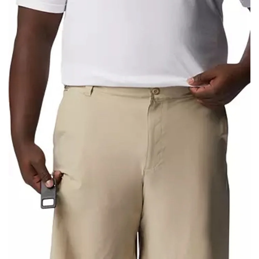 Men's Columbia Shorts, Size 30, Beige/gray with attached bottle opener - Picture 1 of 5